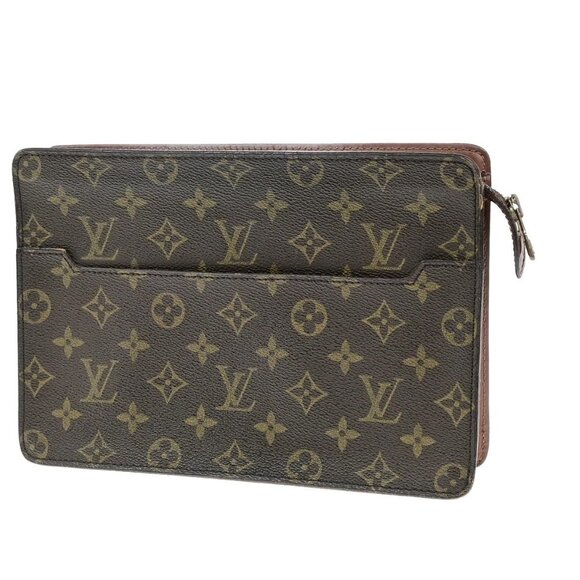 LOUIS VUITTON Pochette Homme Clutch Hand Bag Monogram Leather BN M51795 04YH118 - Picture 1 of 15